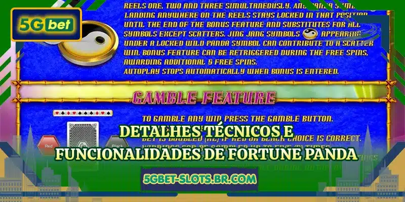 Detalhes técnicos e funcionalidades de Fortune Panda