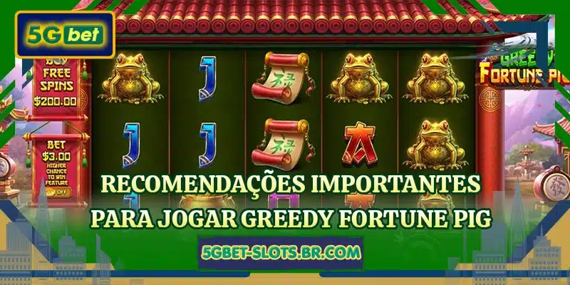 Recomendações importantes para jogar Greedy Fortune Pig